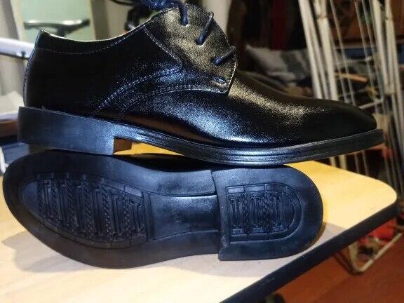 Chaussures Oxford Homme Zilli Cuir Noir Taille 8 US - Neuf Avec Petits Défauts
